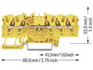 Durchgangs-Reihenklemme WAGO TOPJOB S 1.5mm² 18A 800V 1Etg×5P Ex gelb