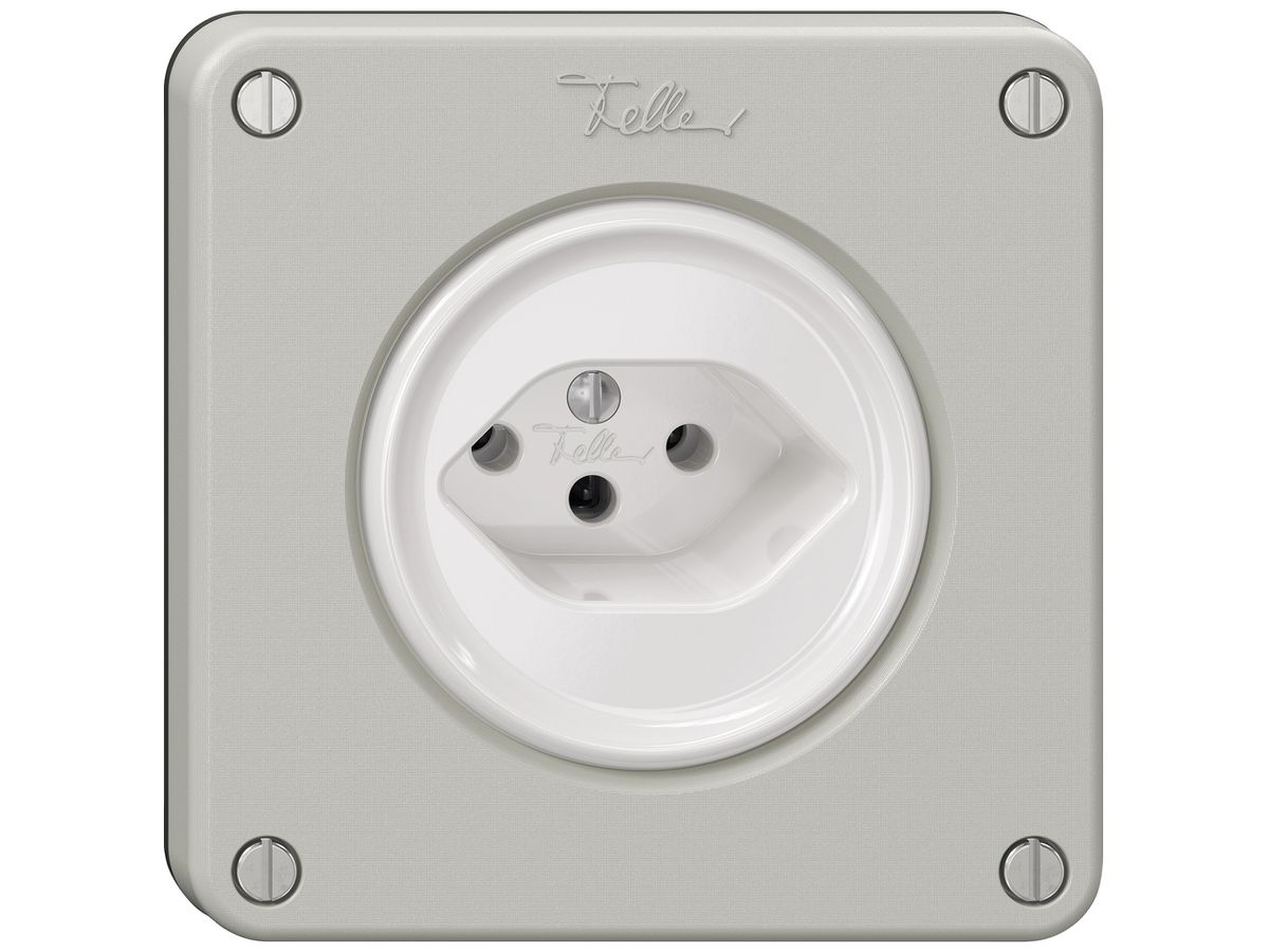 Steckdose NEVO SNAPFIX® 1×T13 10A 250V 87×87×32mm IP21 lgu