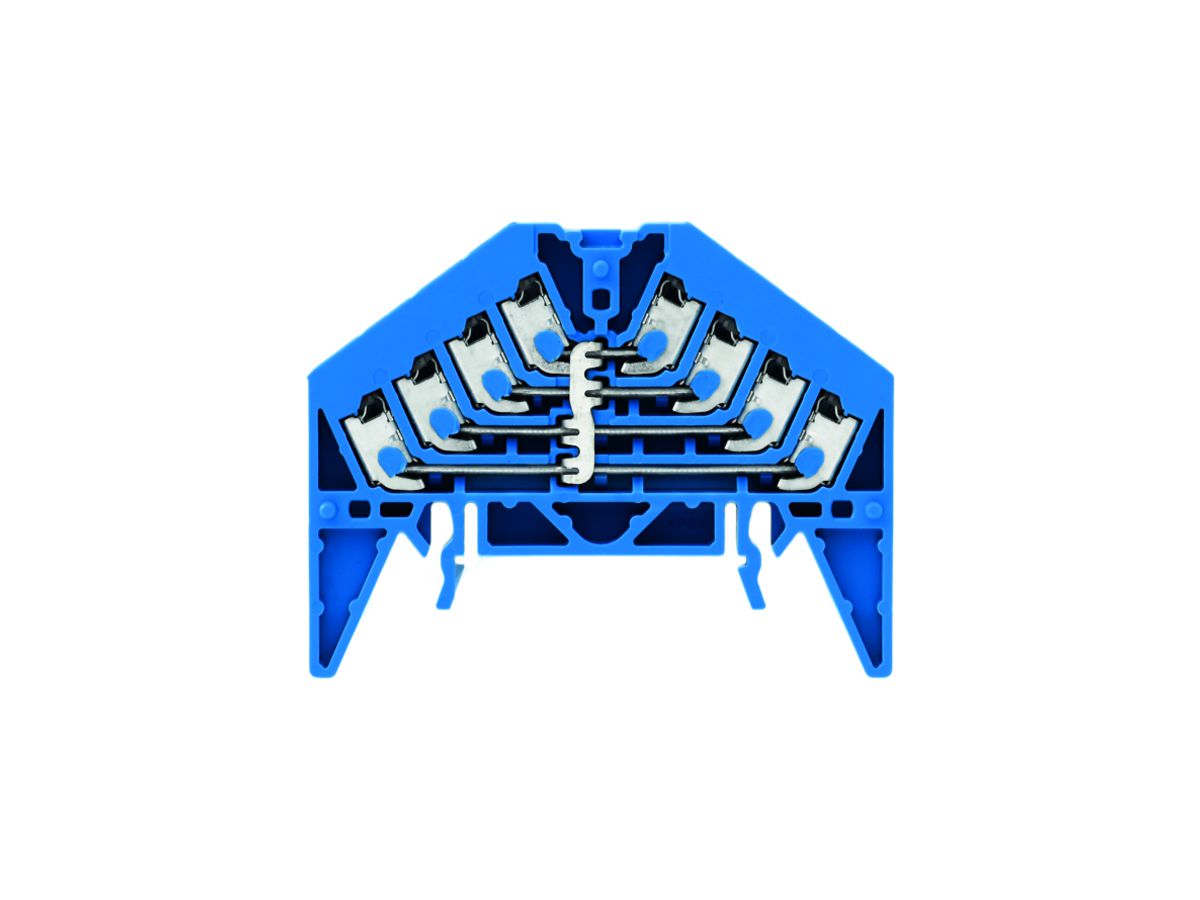 Potentialverteilerklemme Weidmüller PPV 4L PUSH IN TS35×15 blau