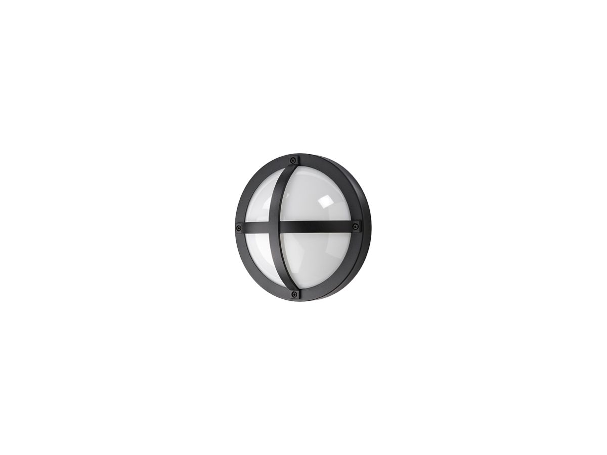 Anbauleuchte SG Solo E27 1×46W IP65 direkt Ø270mm schwarz