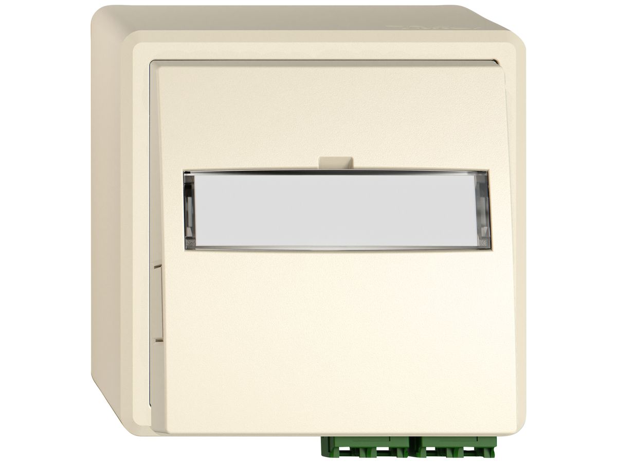 AP-FTTH-Dose EDIZIO.liv SNAPFIX® LC APC Diamond F-3000 2 mittelstücke cr