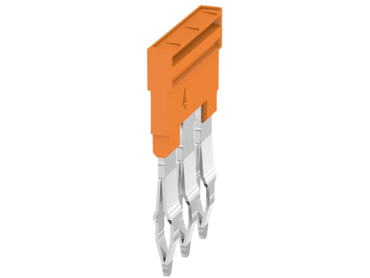 Querverbinder Weidmüller ZQV 4N/3 gesteckt 3L 6.1mm isoliert 32A orange