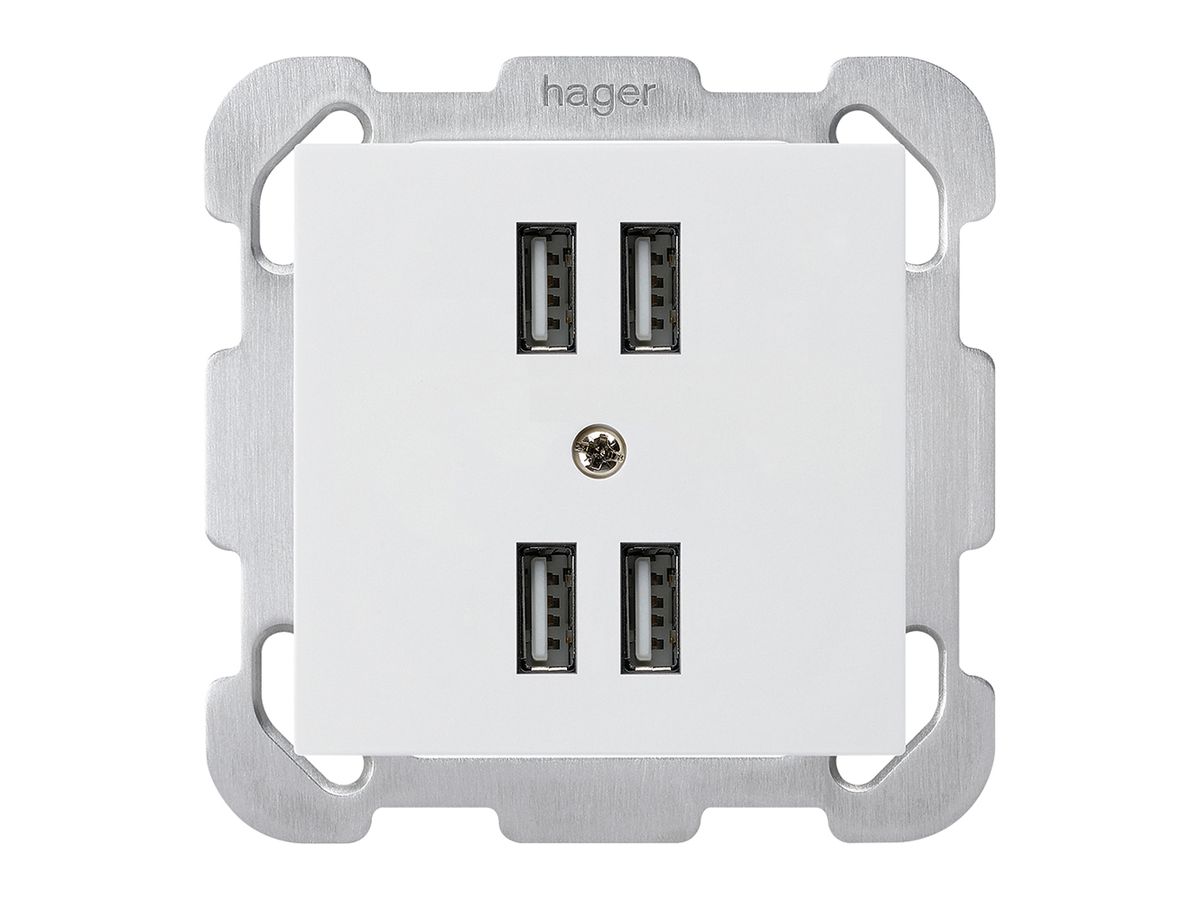 UP-Steckdose 4×USB kallysto B 2400mA weiss