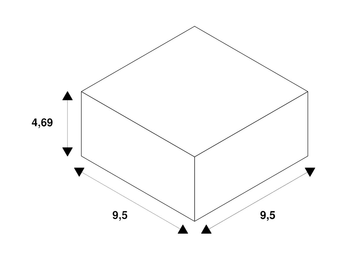 L-Verbinder SLV 48V TRACK Aluminium 95×95×46.9mm tief rechts weiss