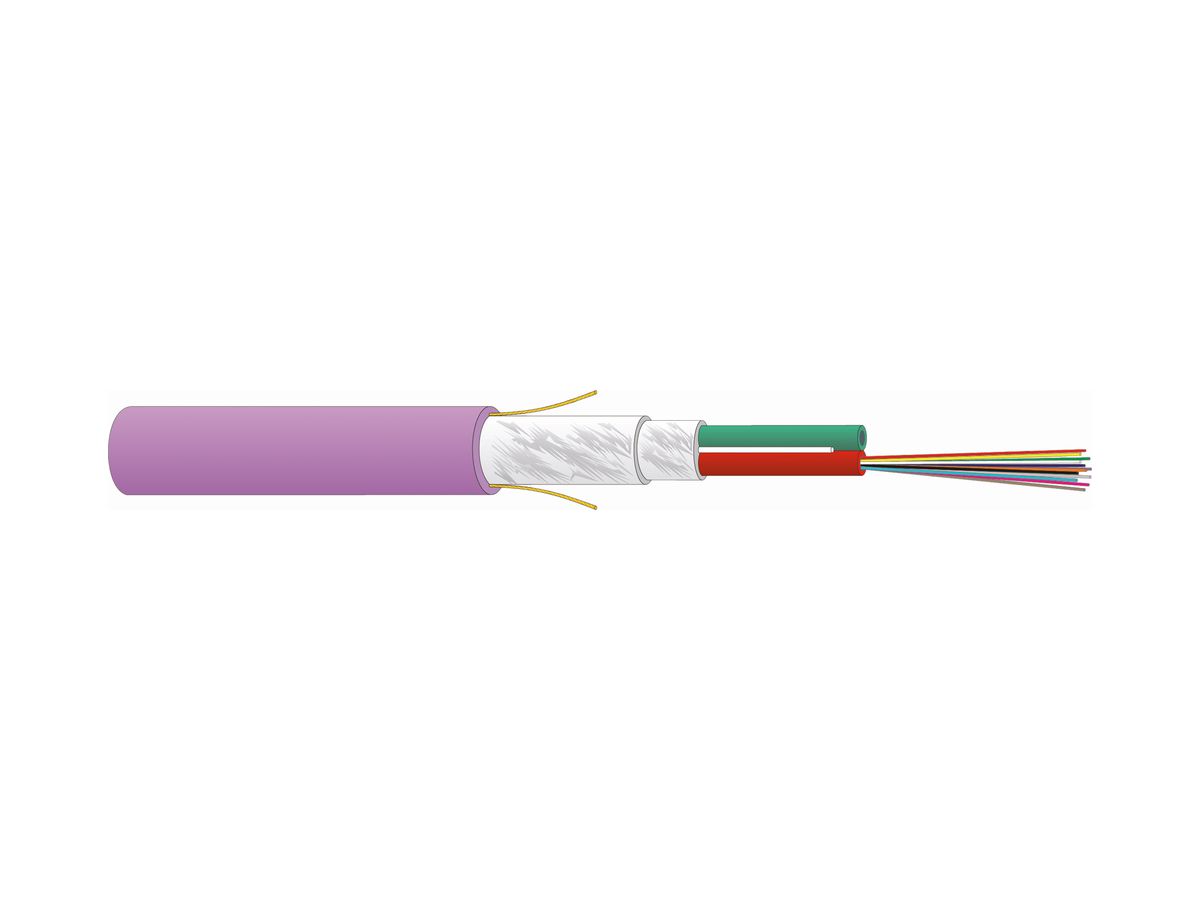 Kabel LWL Universal Dätwyler Dca 2×12 G50/125 µm MM OM4 violett