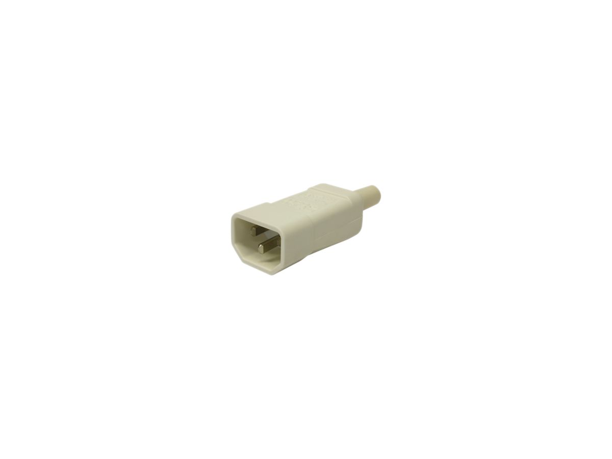 Apparatestecker Steffen SEV 113 65° weiss