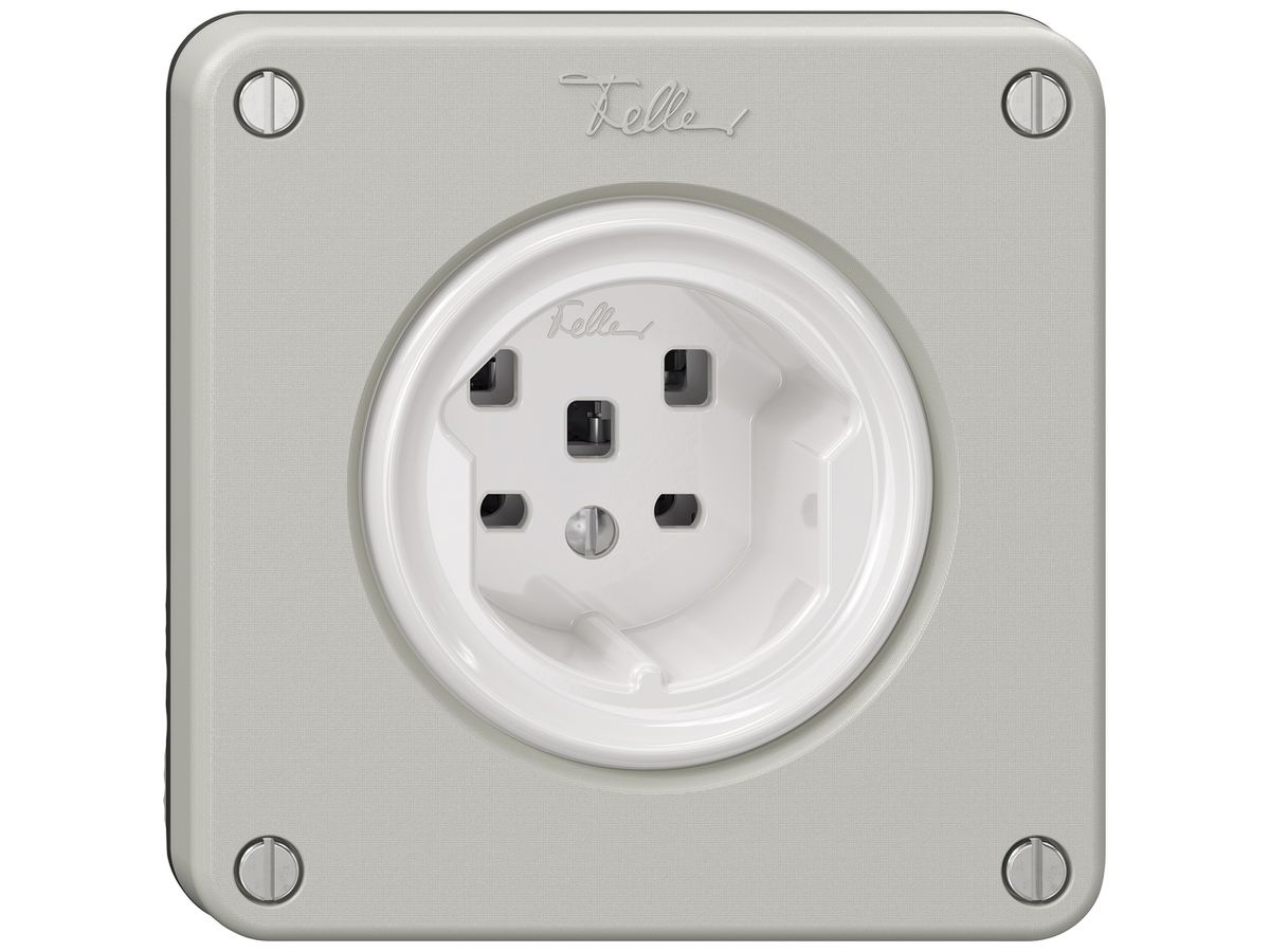Steckdose NEVO SNAPFIX® 1×T25 16A 440V 87×87×31mm IP21 lgu