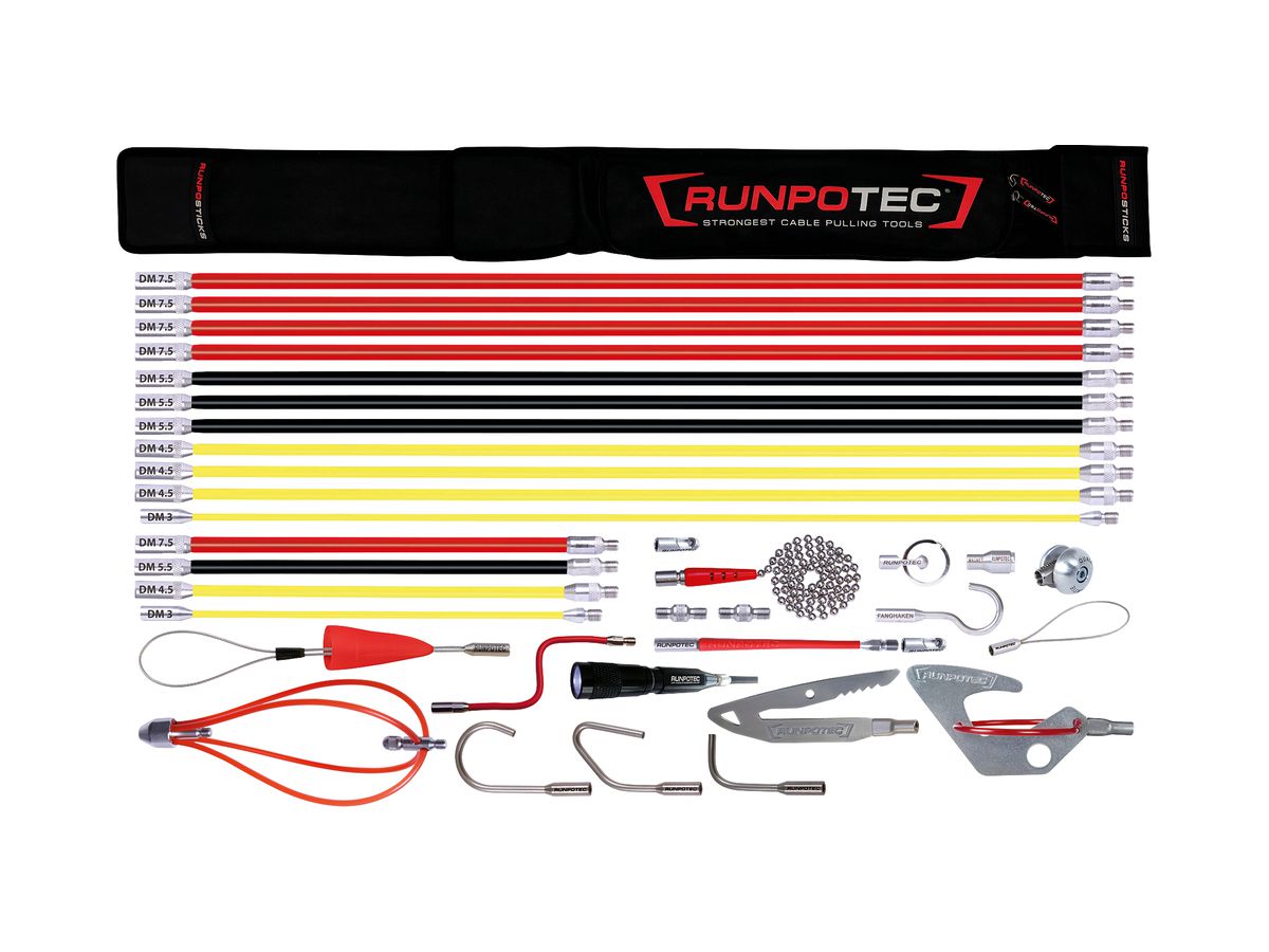 Schubstangen-Set Runpotec RunpoSticks Installationsrohr 12.64m