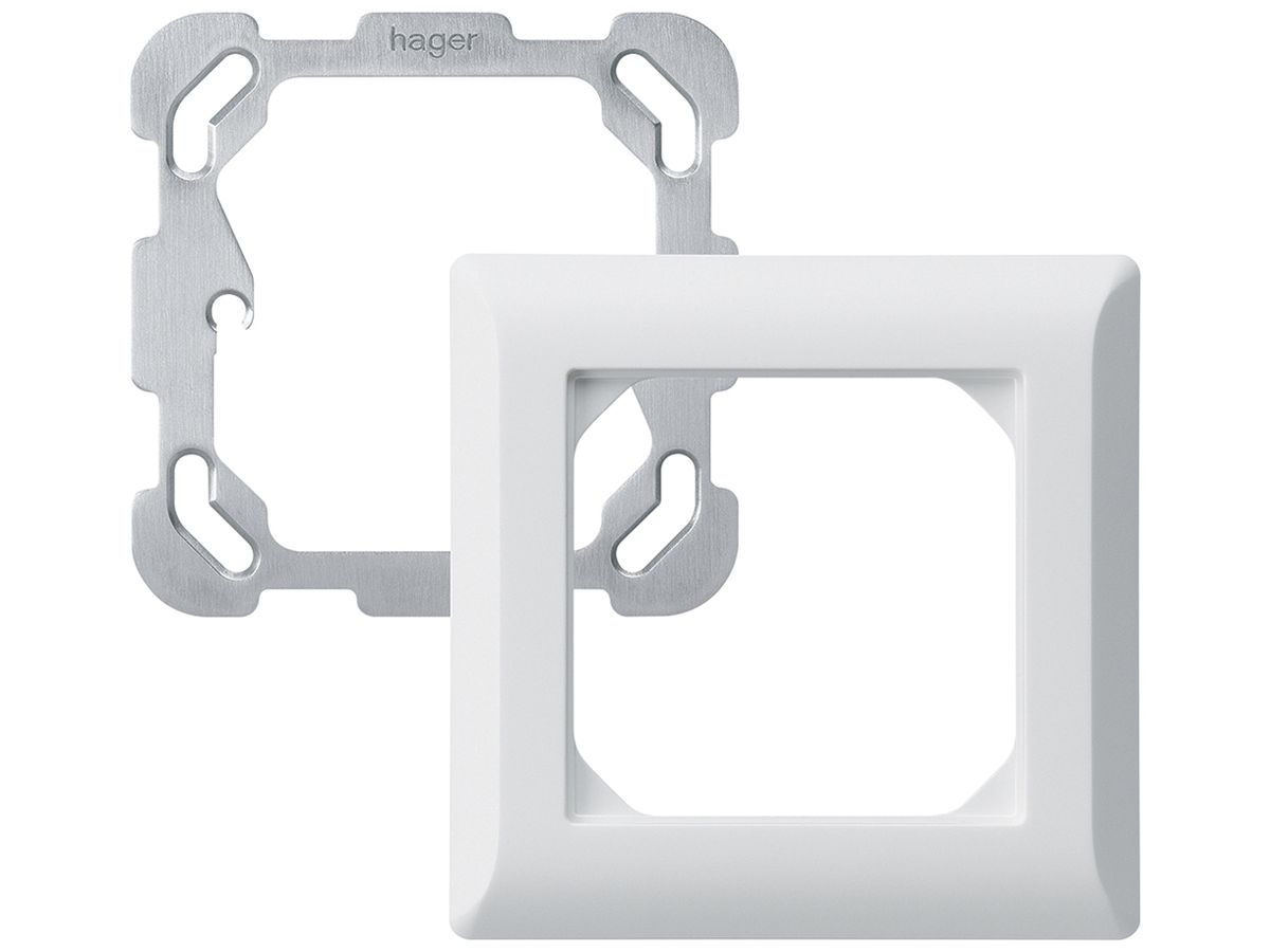 UP-Kopfzeile Hager kallysto.line 1×1 92×92mm weiss