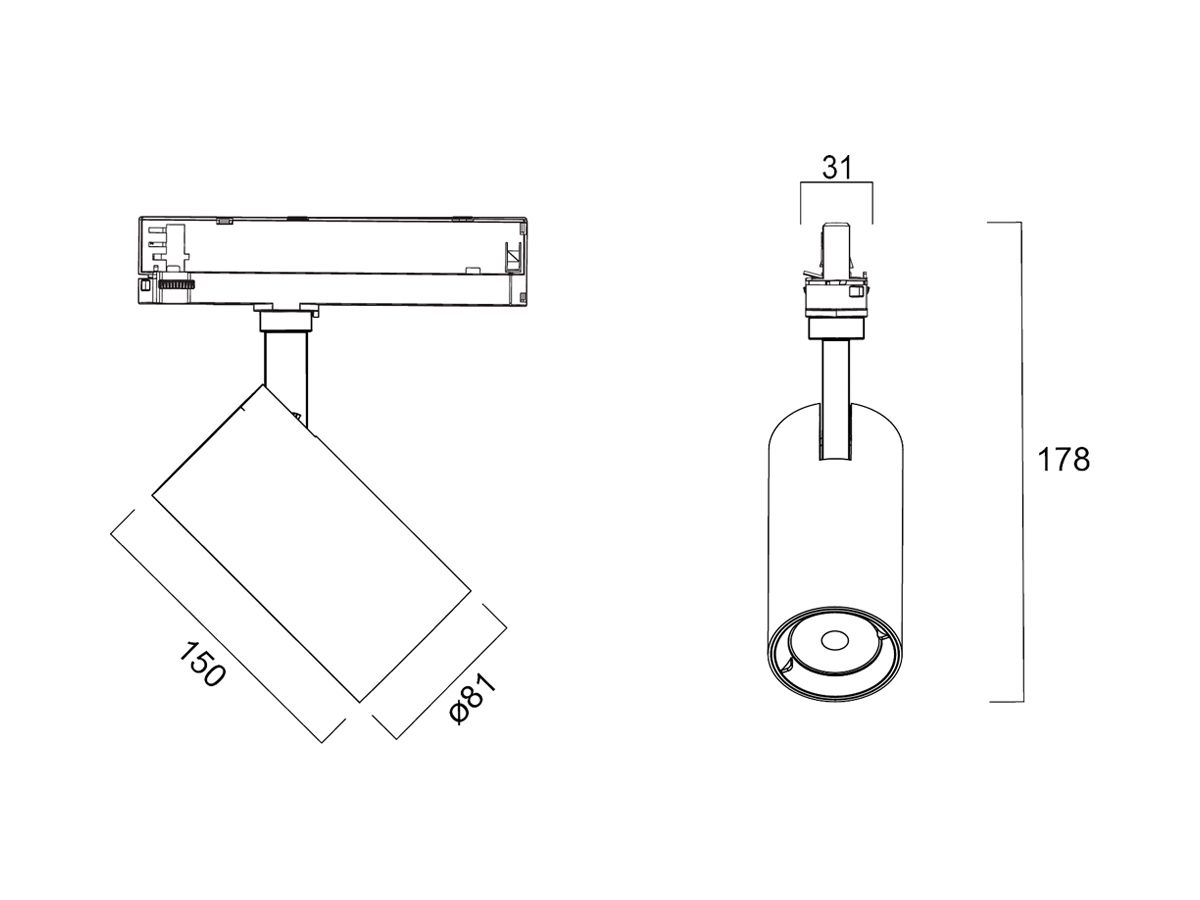 LED-Spot Sylvania Pixo Medium 32W 3680lm 4000K VB DIM AD3PH Ø81mm weiss