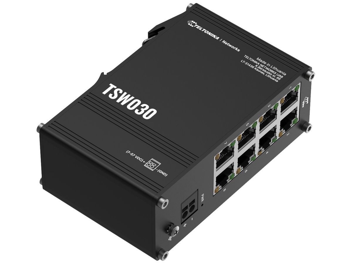 Switch Teltonika TSW030 8×RJ45 FE IP30
