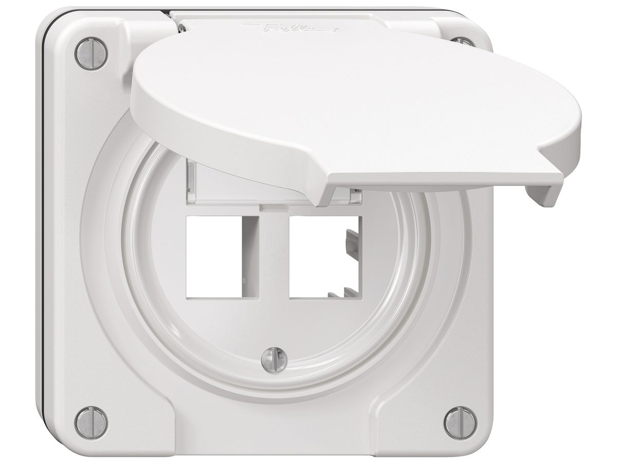 UP-Montageset NEVO freenet SNAPFIX® für 2 Buchsen 87×87mm ws