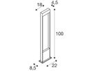 LED-Pollerleuchte SLV FLATT POLE 100 9.7W 3000/4000K 400lm IP65 anthrazit/Holz