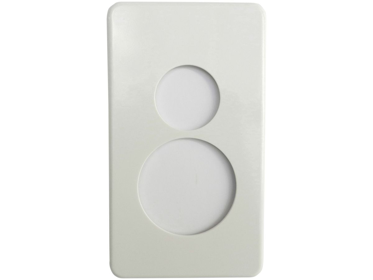 Abdeckplatte 2×II 43+58/60mm weiss
