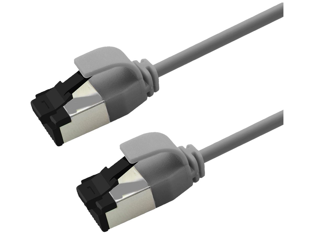 Patchkabel RJ45 ROLINE CAT8.1 S/FTP AWG28 1:1 LSZH grau 0.3m