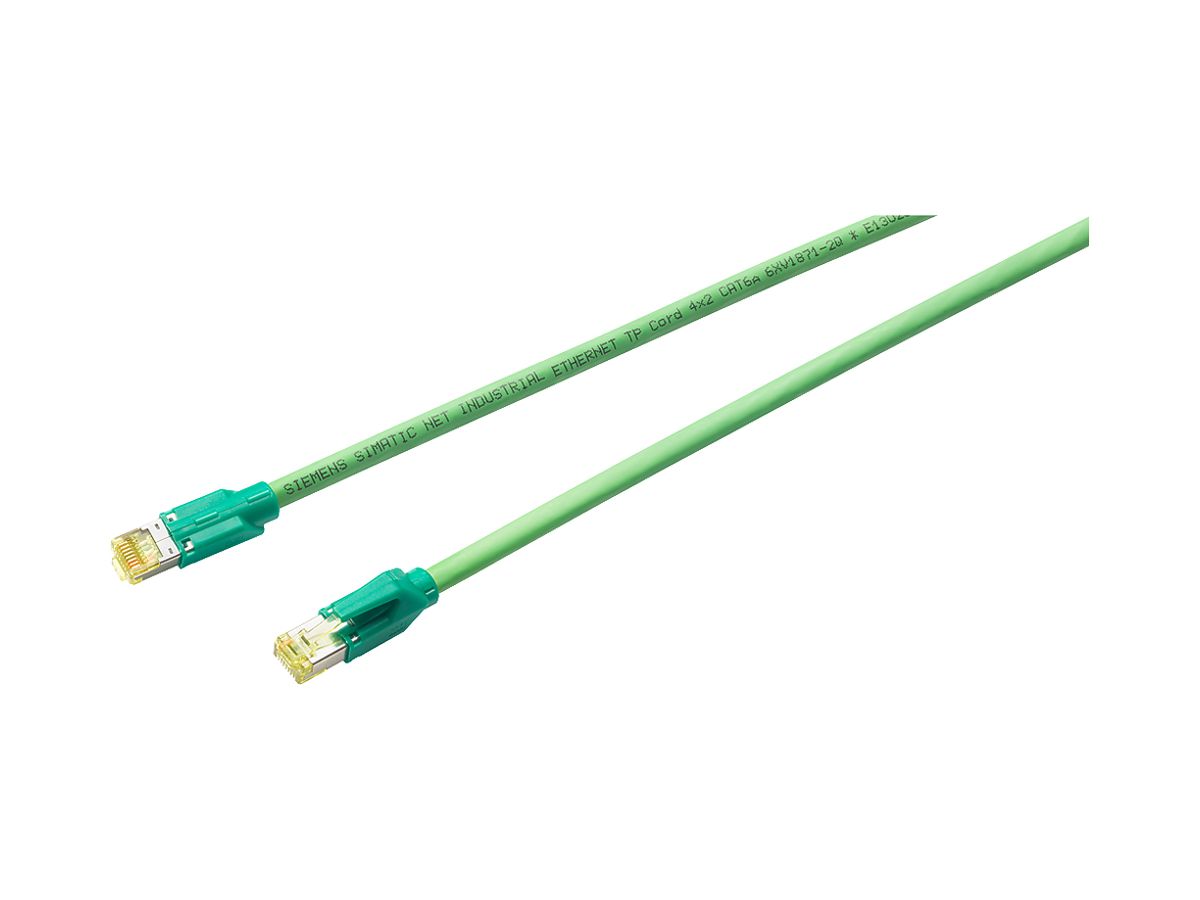 Patchkabel Siemens 6XV1 Kat.6A IE TP RJ45/RJ45 4×2×0.15mm PIMF FRNC grün 2m