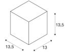 Wandleuchte SLV BIG THEO WALL OUT, GU10 75W IP44 silbergrau