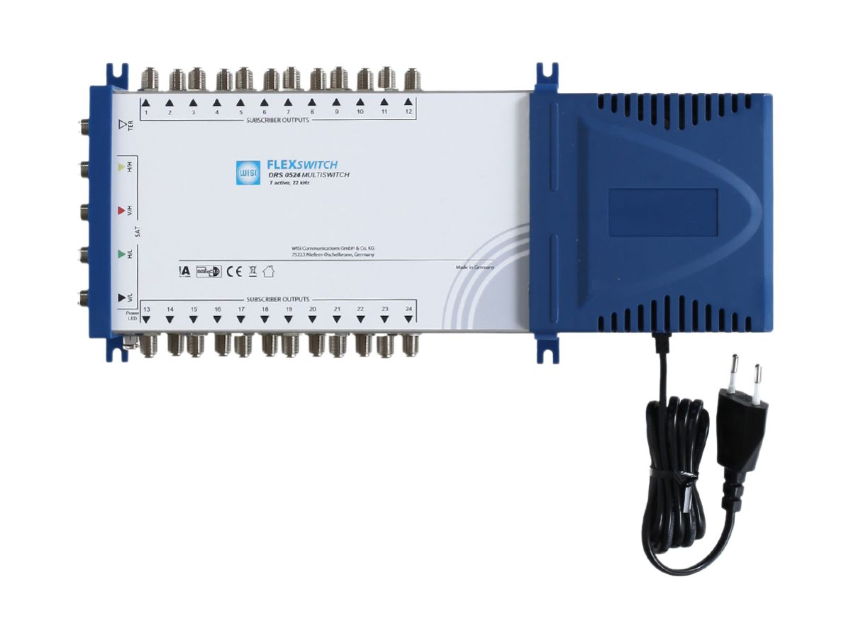 Multischalter WISI FLEXSWITCH 5/24, Stand alone, terrestrisch aktiv