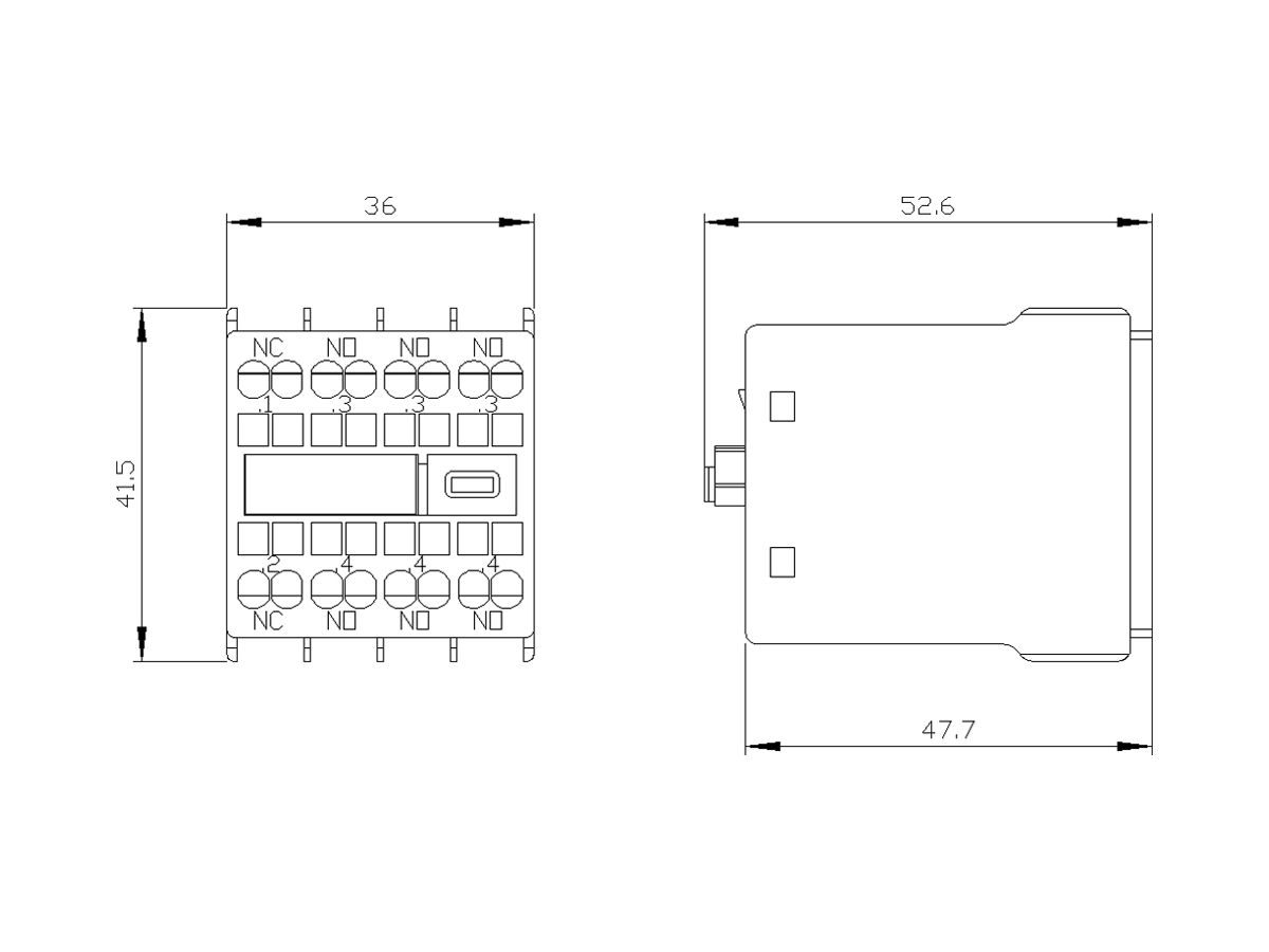 Hilfsschalter Siemens SIRIUS 3RH2911-2HA31 3S+1Ö 6A/230V Federzugklemmen