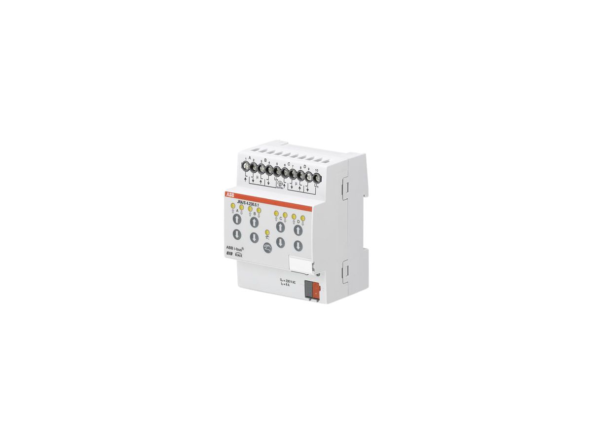 REG-KNX-Jalousieaktor ABB 4-fach 6A 230VAC, mit Handbet.