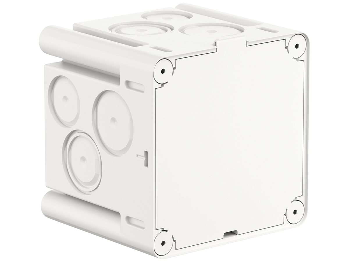Einlasskasten AGRO 1×1 mit Schutzdeckel M20/25 77×77×70mm weiss