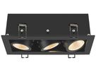 LED-Downlight SLV KADUX Triple 20W 2350lm 3000K 38° DIM 210×90mm schwarz
