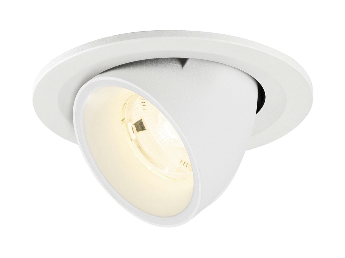 LED-Downlight SLV NUMINOS GIMBLE S 6.7W 1050lm 4000K NB DALI Ø100×70 weiss