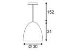 Pendelleuchte SLV PARA CONE 30 E27 60W rund IP20 kupferfarben/gebürstet