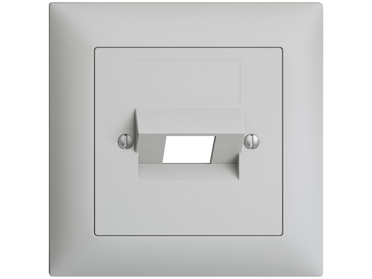 Frontset EDIZIOdue hellgrau 88×88mm 1×RJ45