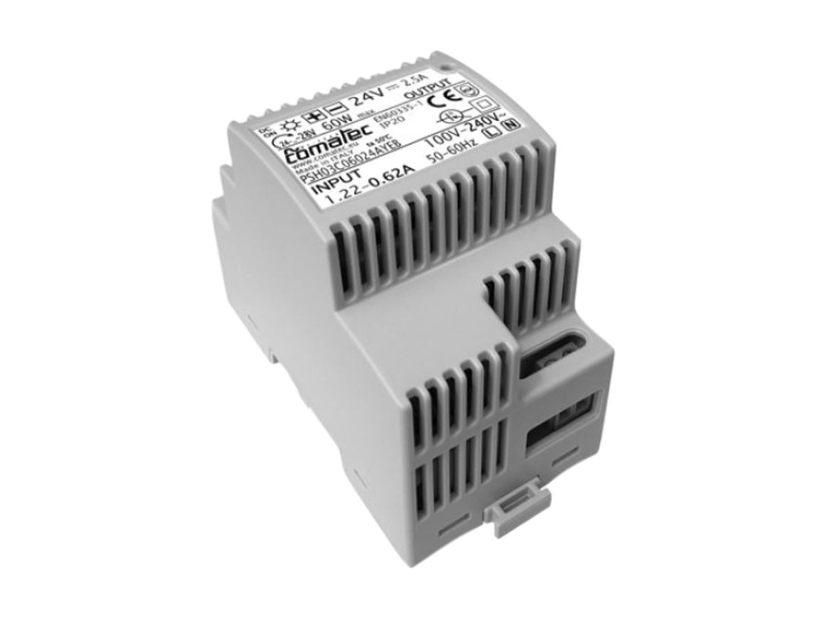 REG-Netzteil Comatec PSH03, IN: 100…240VAC, OUT: 12VDC/48W, stabilisiert, 3TE