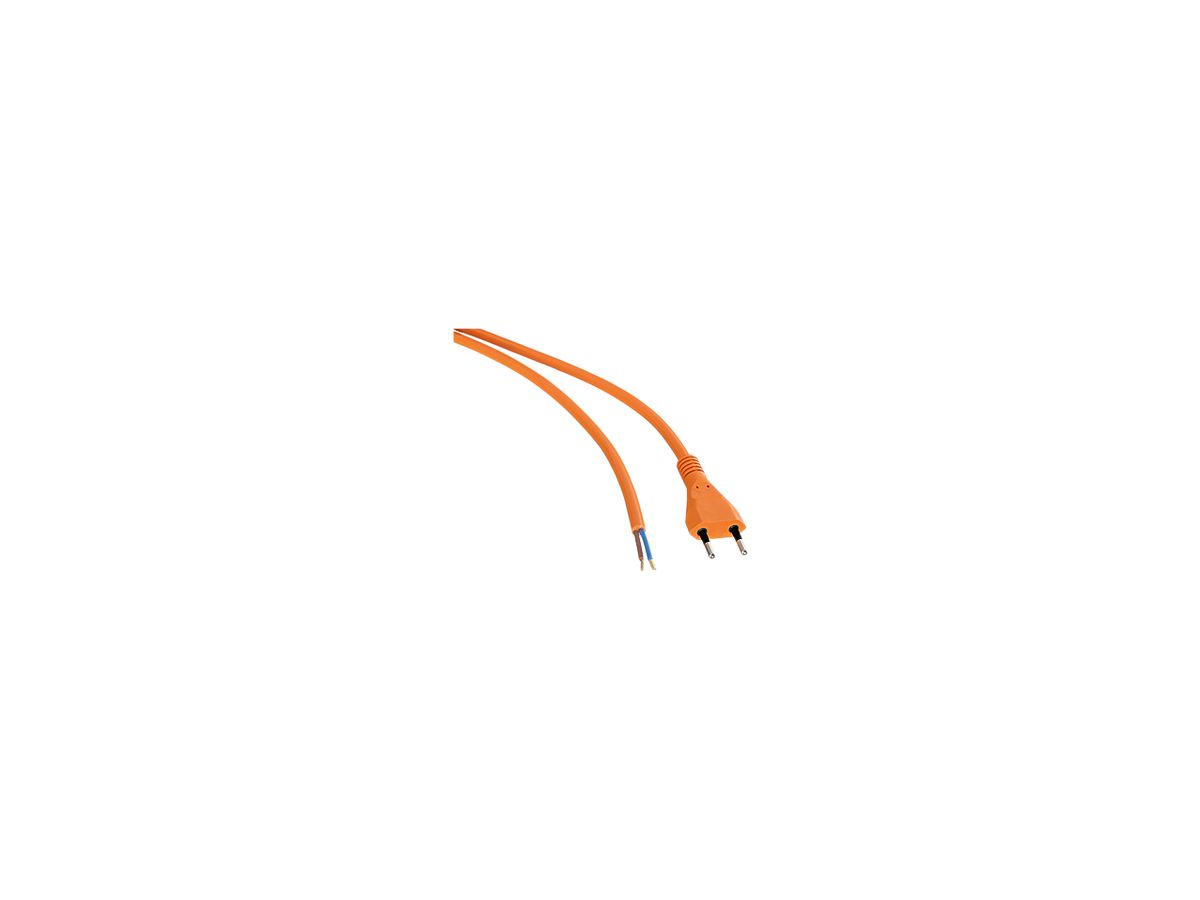 Anschlusskabel 2×1mm² 5m PUR Stecker T11 angespritzt orange