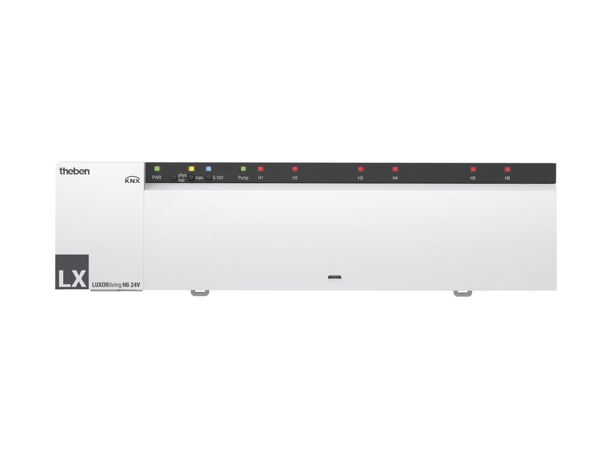 REG-Heizungsaktor KNX Theben LUXORliving H6 24V 6-Kanal