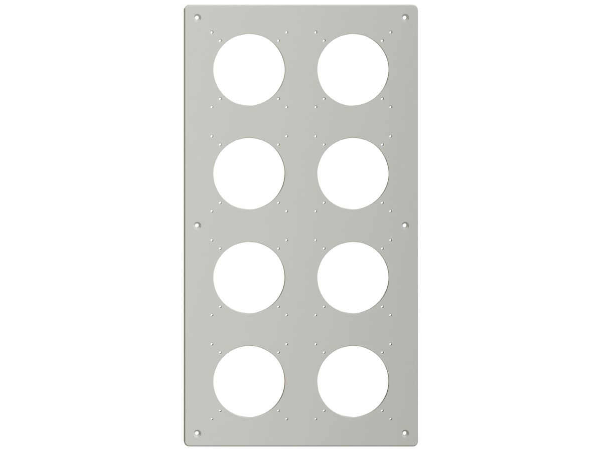 NUP-Kopfzeile Feller NEVO, 4×2, für N.CO-Apparate, lichtgrau