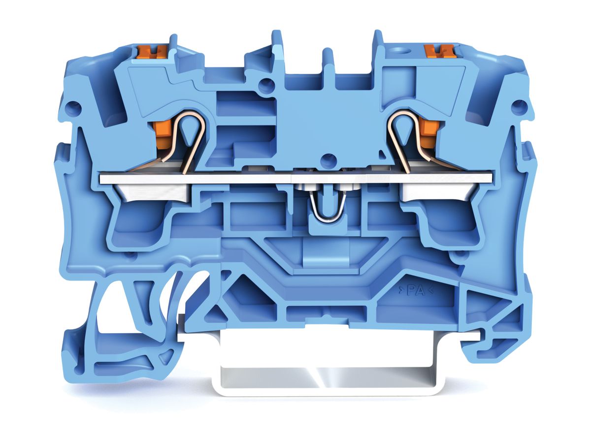 Durchgangsklemme WAGO TOPJOB-S 4mm² 2L blau Serie 2204