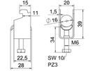 Schnellverleger BET 2056 N-Fuss Metall 12…16mm 1×Kabel Stahl tfZn