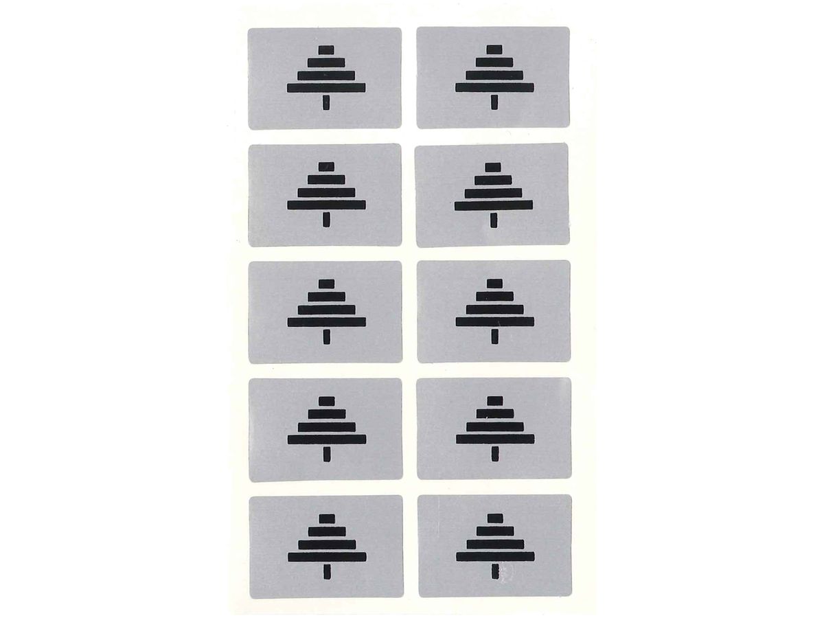 Warnschild Kunststoff 30×20mm selbstklebend Si-schwarz