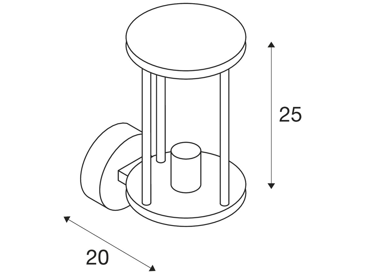 Wandleuchte SLV PHOTONIA, E27 60W IP55 anthrazit