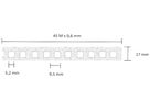 Lochband ELBRO, verzinkt, Länge 10m, 17×0.6mm