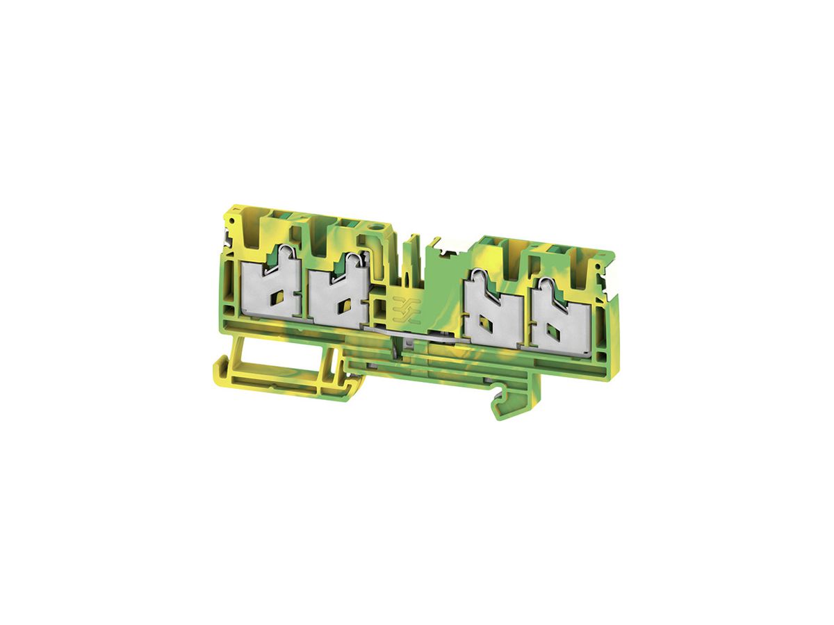 Schutzleiter-Reihenklemme WM S4C 0.75…4mm² Snap-in TH35 gn/gb