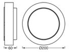 LED-Wandleuchte LDV ENDURA STYLE DISC WALL 8W 370lm 3000K Edelstahl