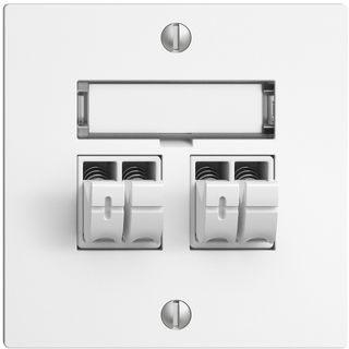 Audiodose Push Type EDIZIOdue F, 2×, Beschriftungsset, weiss