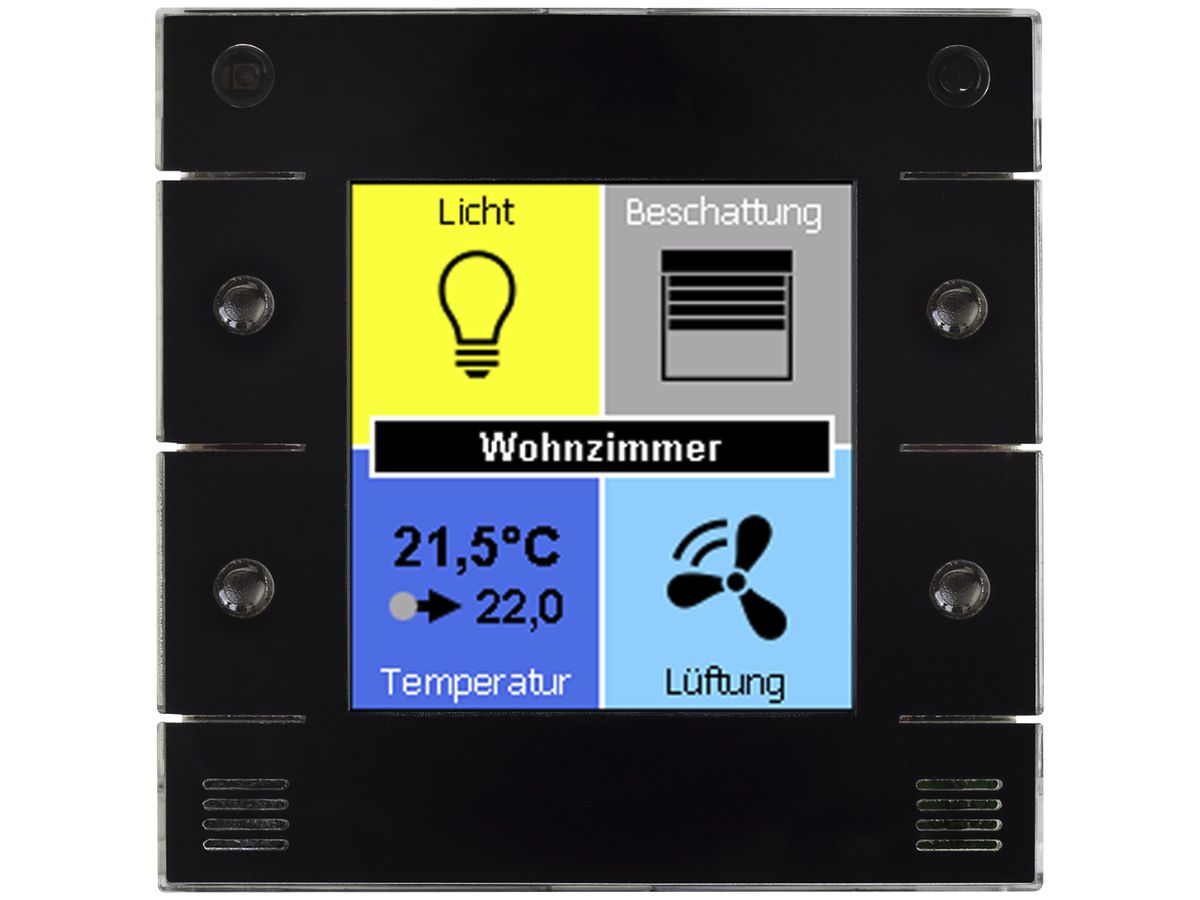 EB-Raumbediengerät u::Lux Switch, Ausführung digitalSTROM, 55×55mm, schwarz