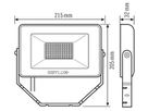 LED-Strahler ESYLUX OFL BASIC, 30W 4000K 3000lm 200×32×135mm IP65, weiss