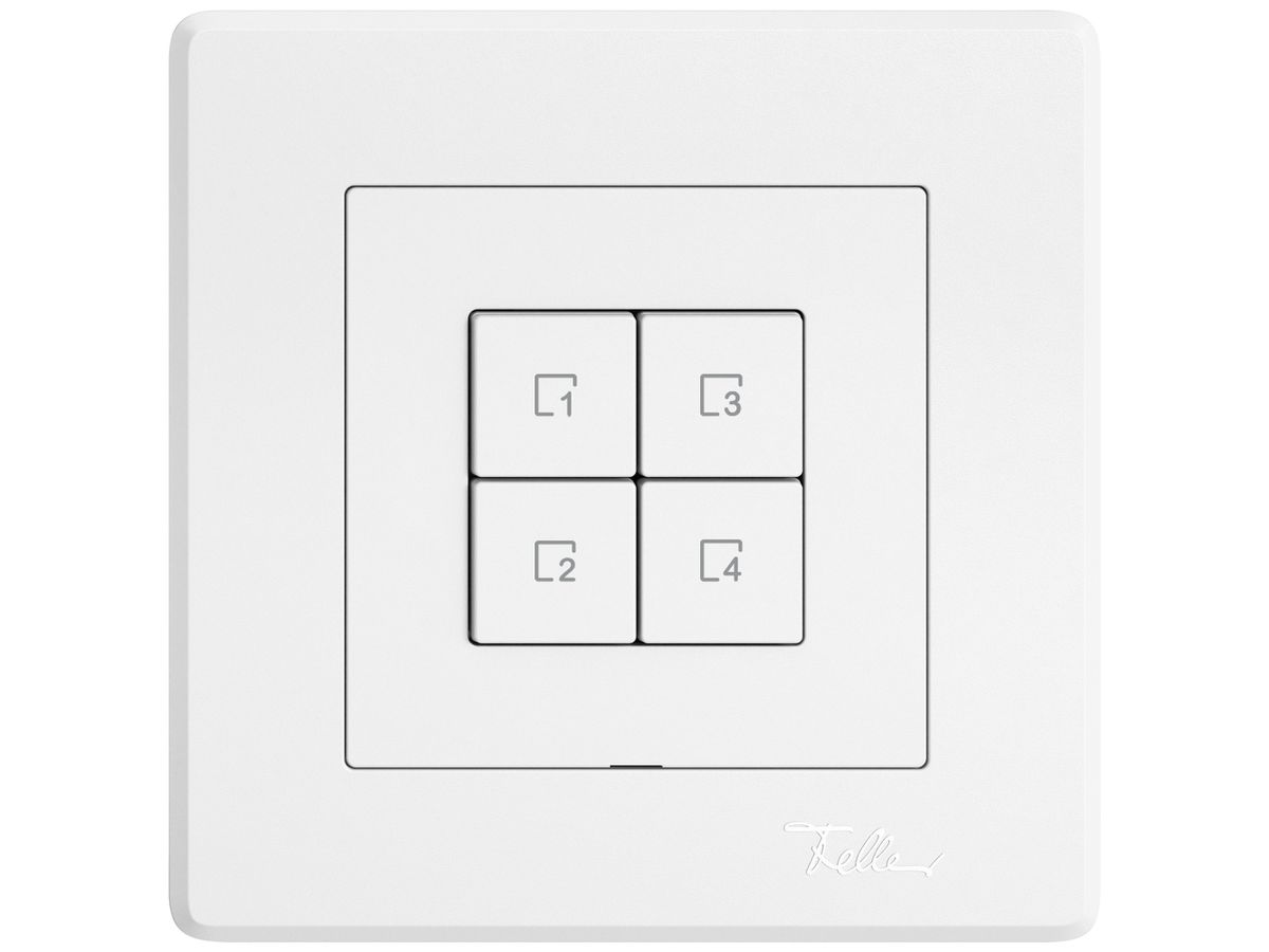UP-Bedienaufsatz zu Szenentaster EDIZIO.liv Wiser SNAPFIX® 4 Szenen WLAN 4T ws