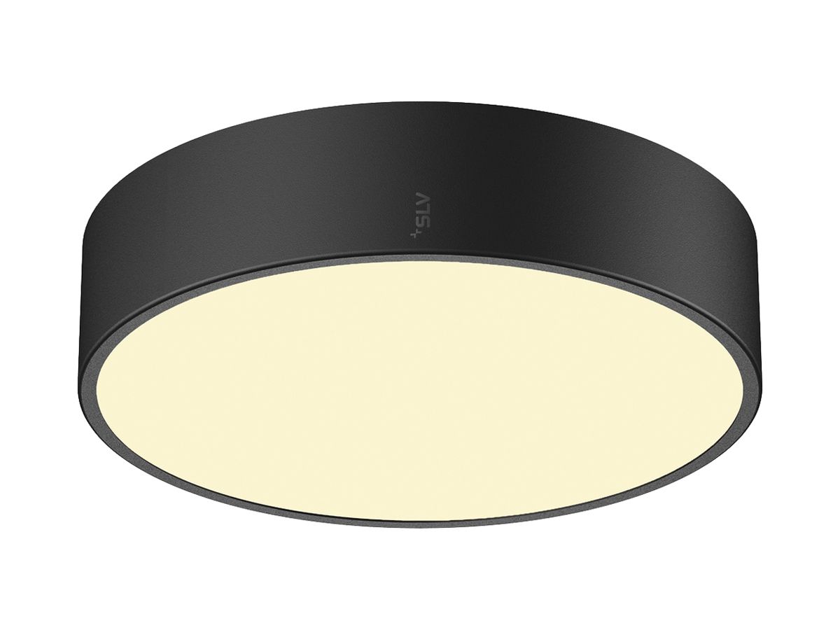 LED-Deckenleuchte SLV MEDO 30 12W 1200lm 927/930/940 IP50 DIM Ø280mm schwarz