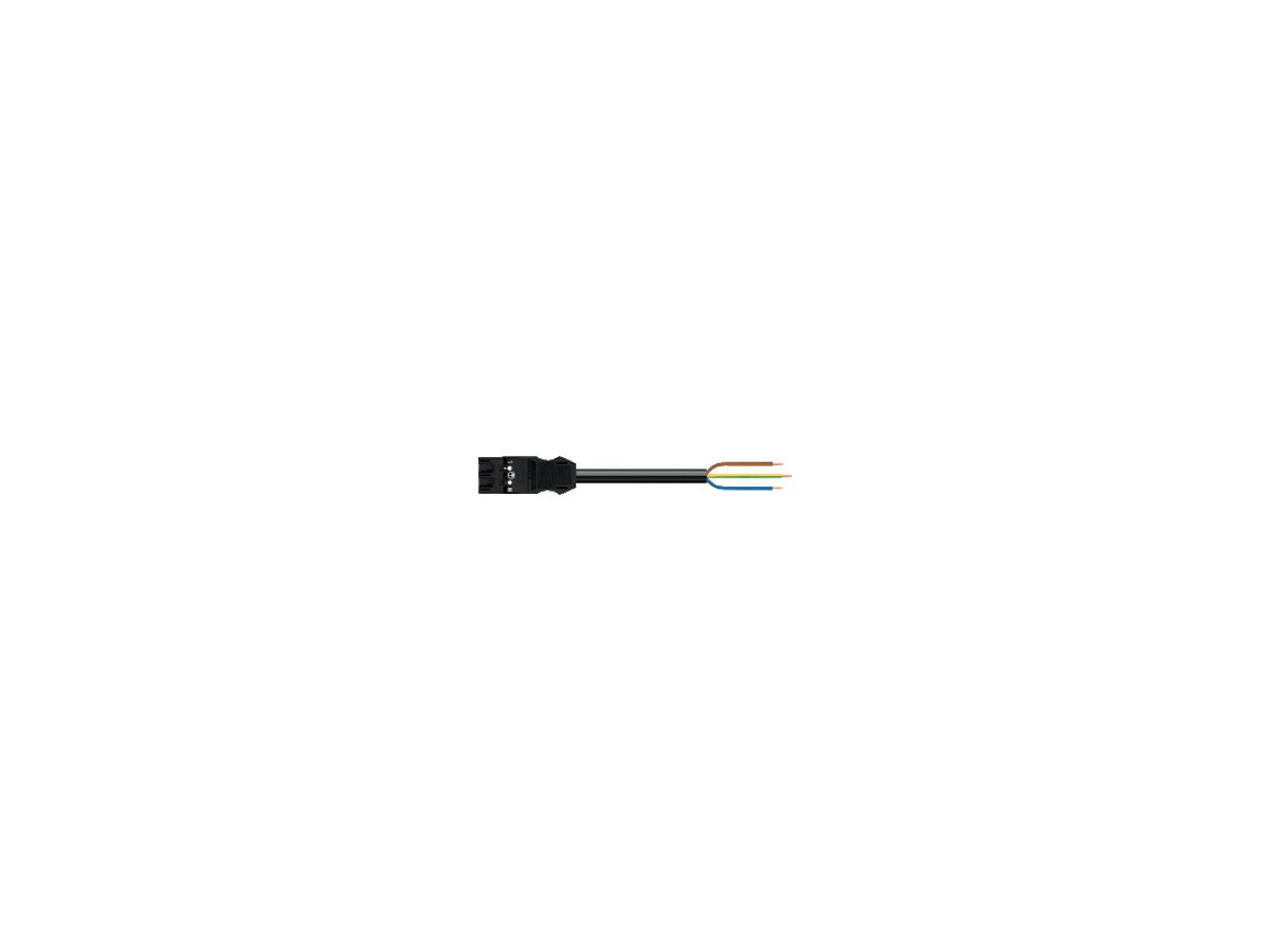 Anschlussleitung WAGO 3×2.5mm² Stecker-freies Ende 1m schwarz