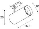 LED-Strahler SLV NUMINOS DALI XL 36W 3250lm 2700K 36° 3-Phasen schwarz