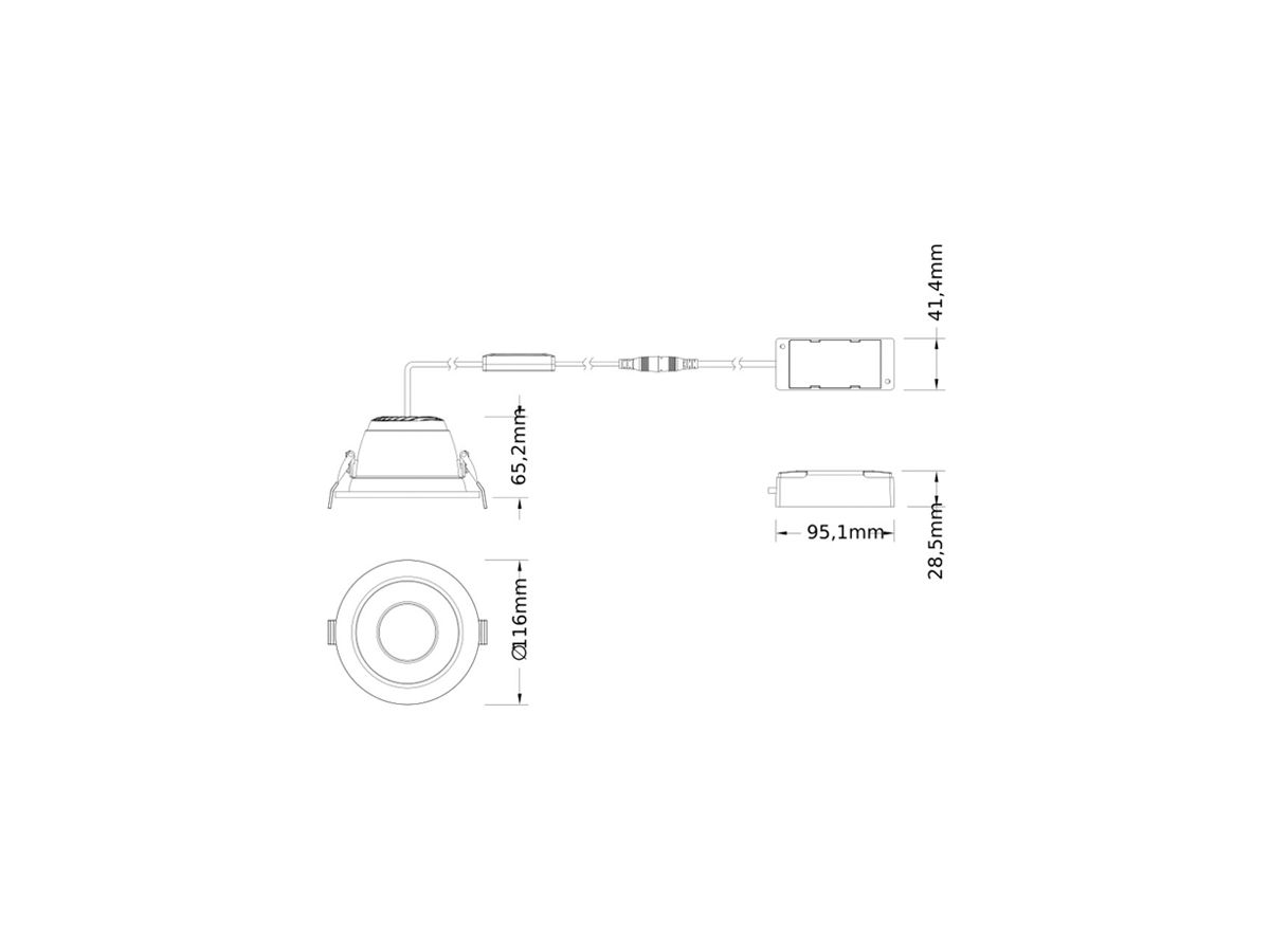 LED-Downlight LEDVANCE COMFORT U19 13W 1430lm 930/940 IP20/44 55° Ø116 weiss