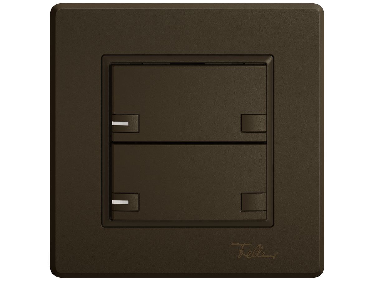 UP-KNX-Taster RGB EDIZIO.liv SNAPFIX® Temperaturfüh.RGB-LED 2×T 2-Tbed.br