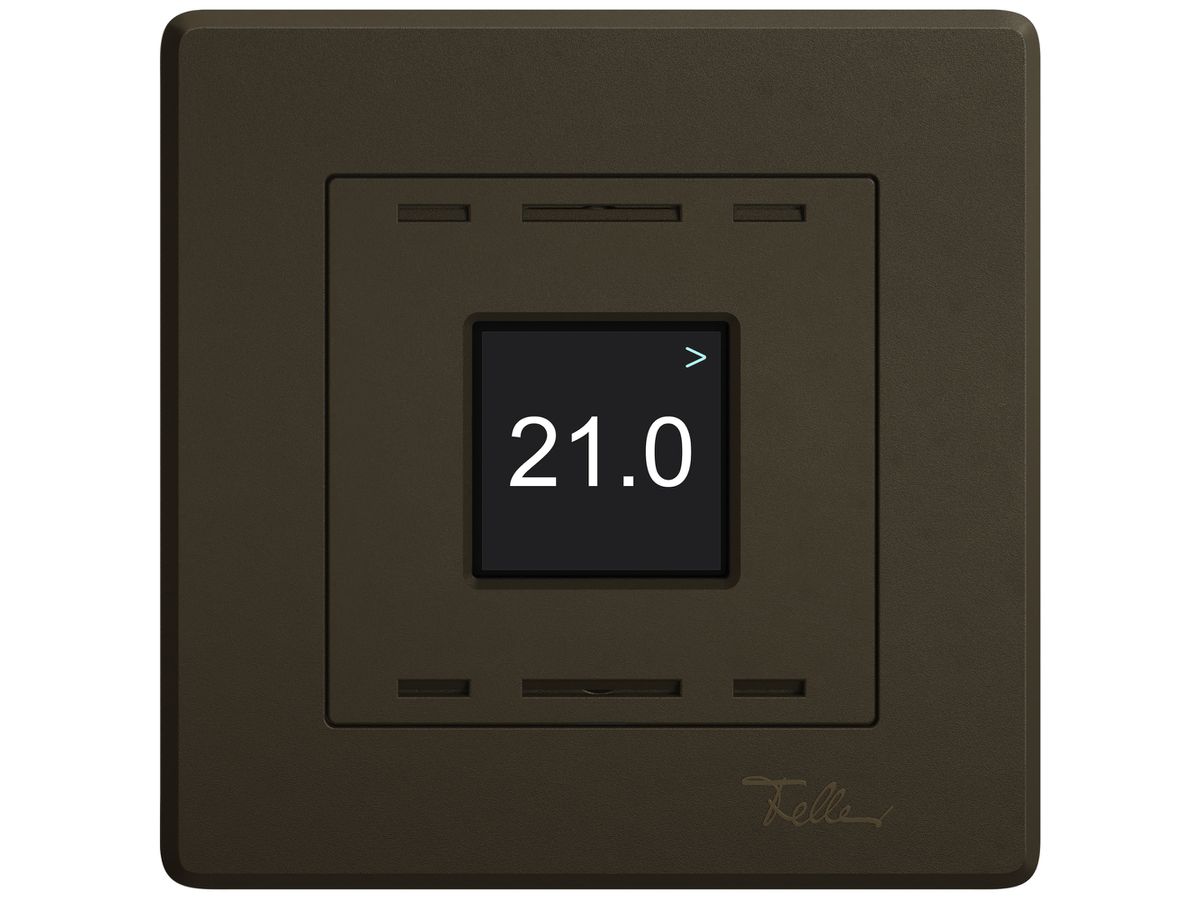 UP-Raumtemperatursensor EDIZIO.liv Wiser SNAPFIX® 230V 5…30°C umbra